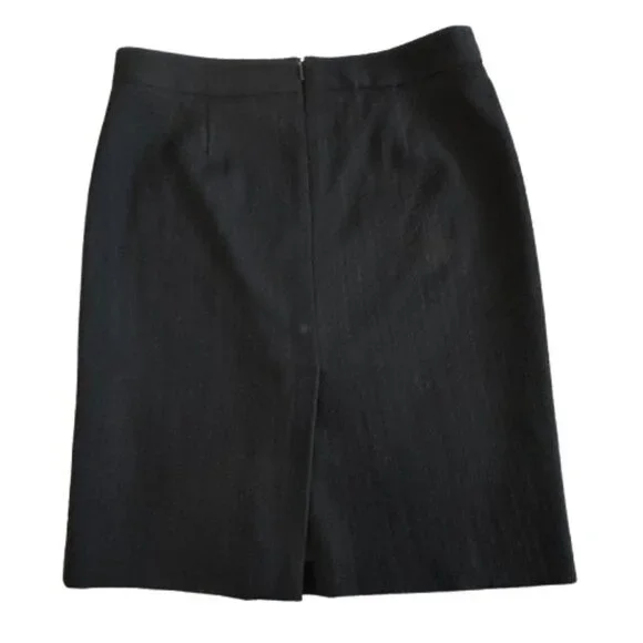 DKNY Women's Small Black Midi Straight/Pencil Wool Blend Fully Lined Skirt - Picture 4 of 16